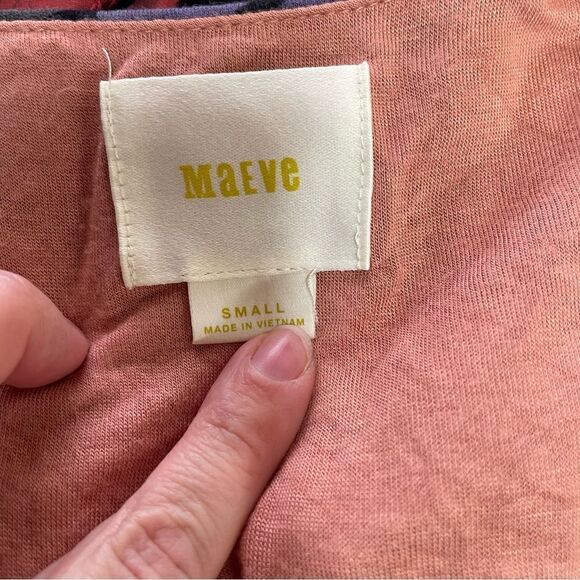 Anthropologie Maeve Novela Chevron 3/4 Sleeve Maxi Dress - Picture 10 of 11